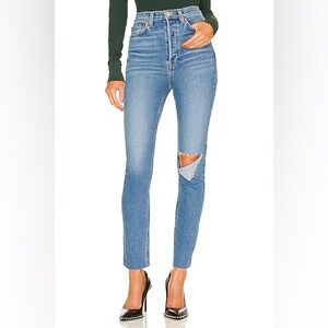 RE/DONE Originals 90s Ultra High Rise Skinny in Broken Through